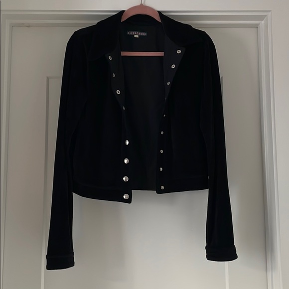 Alexa Chung Velvet Jacket with Silver Buttons - Picture 1 of 5